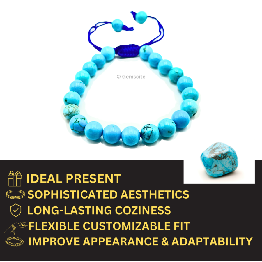 Turquoise Single Stone Dori Bracelet - Image 4