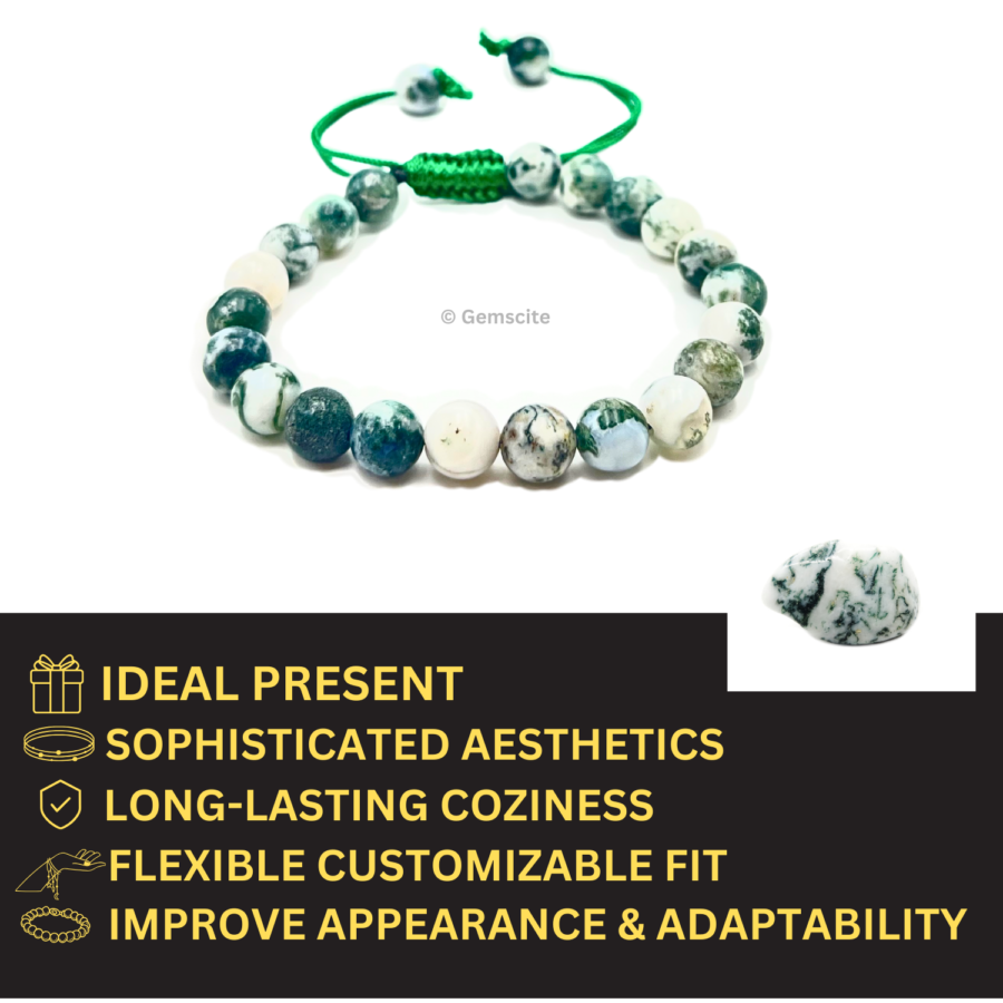 Tree Agate Single Stone Dori Bracelet - Image 5