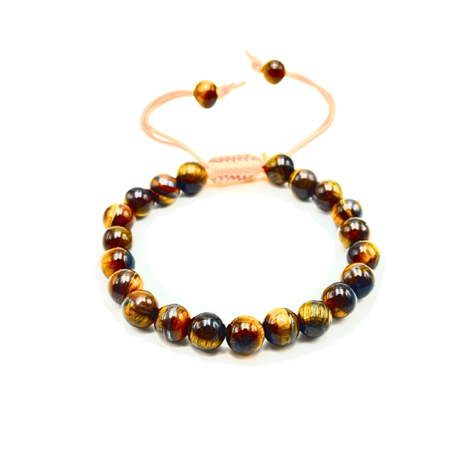 Tiger Eye Agate Single Stone Dori Bracelet