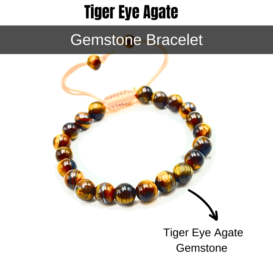 Tiger Eye Agate Single Stone Dori Bracelet - Image 2