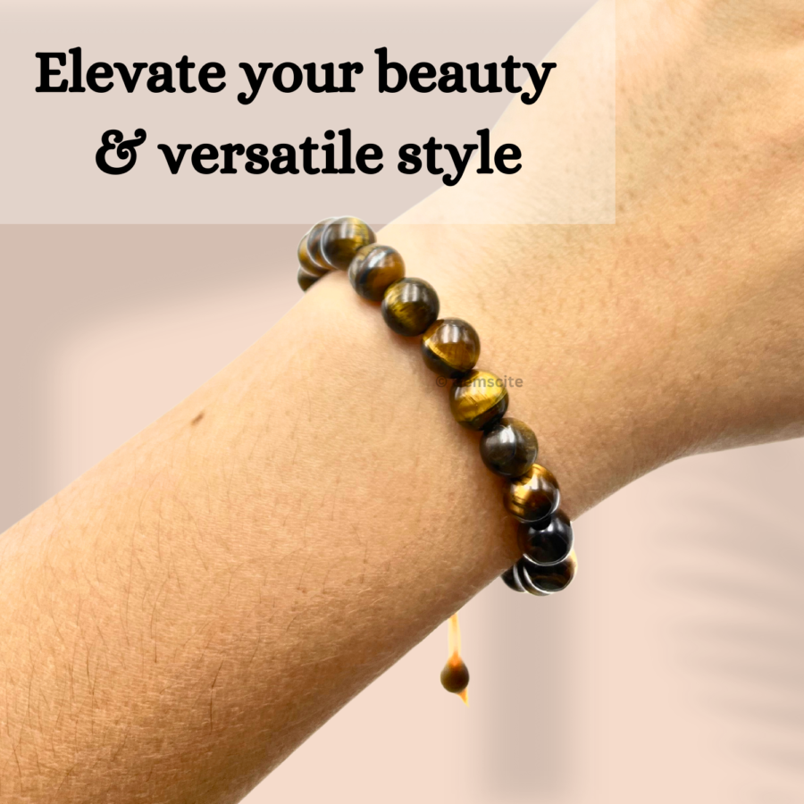 Tiger Eye Agate Single Stone Dori Bracelet - Image 4