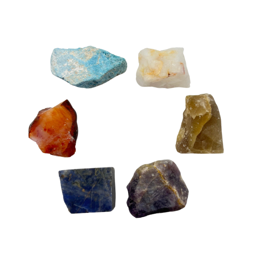 Study Aids Crystals Raw Stone Set