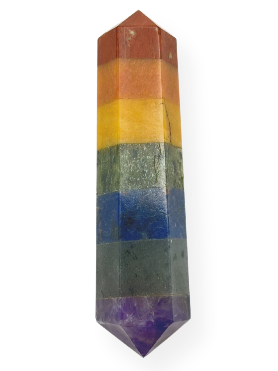 7 Chakra Bonded Double Point Tower-3 inch - Image 2