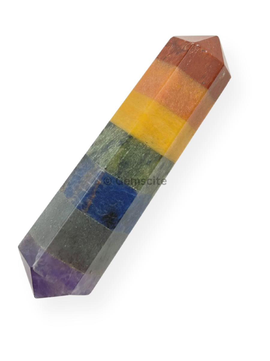 7 Chakra Bonded Double Point Tower-3 inch - Image 3