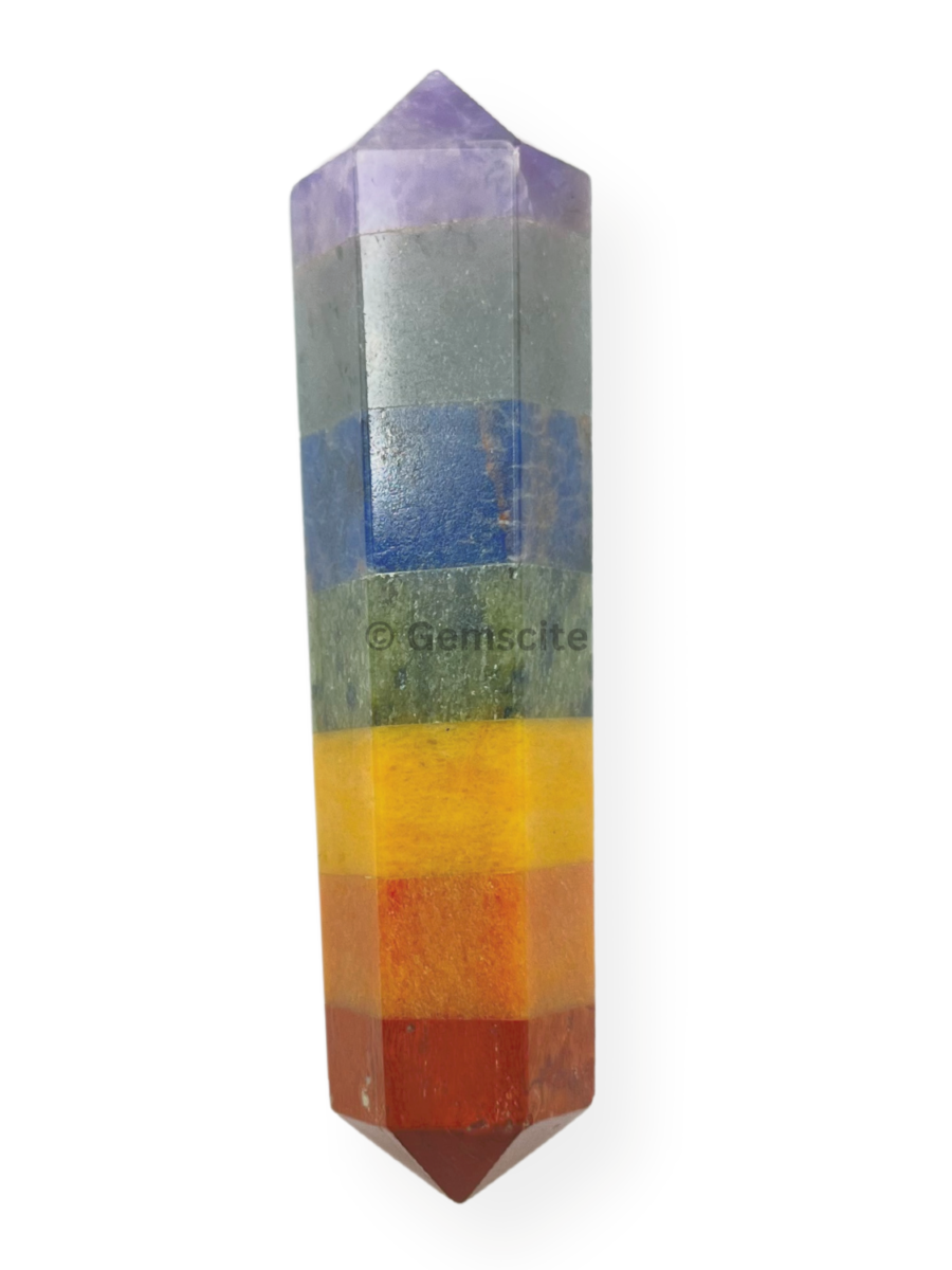 7 Chakra Bonded Double Point Tower-3 inch - Image 5