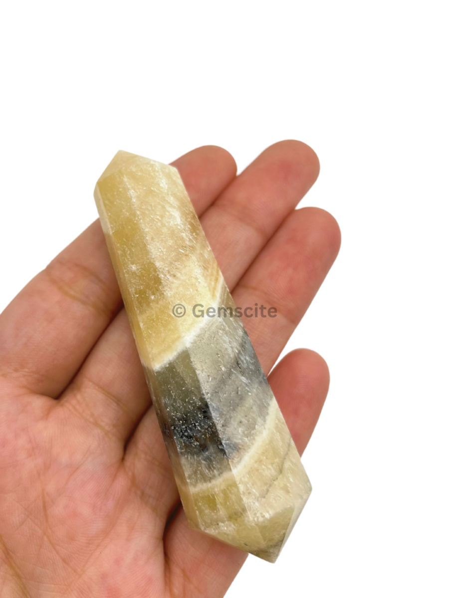 Zebra Calcite Double Point Tower-3 inch