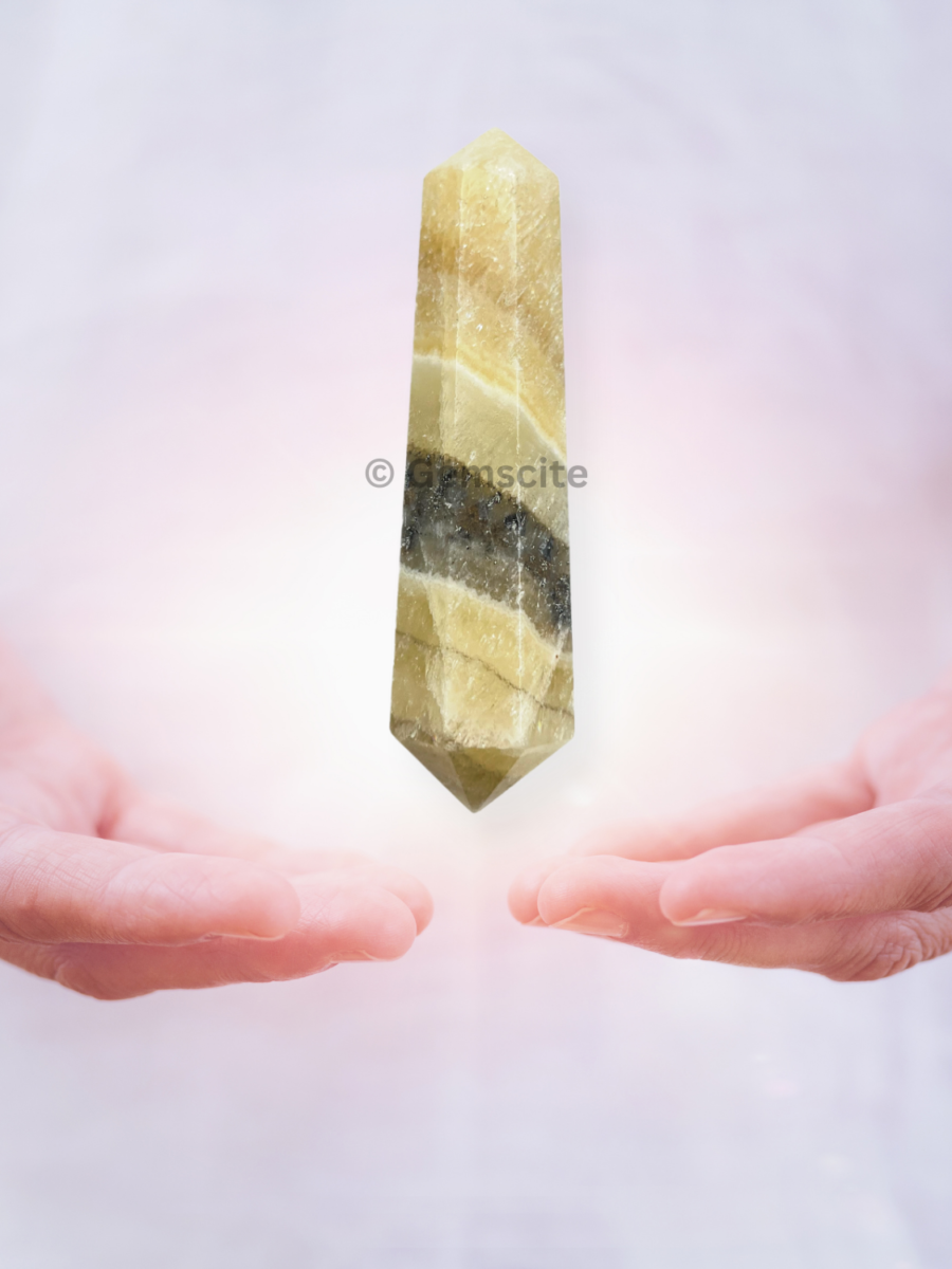 Zebra Calcite Double Point Tower-3 inch - Image 6