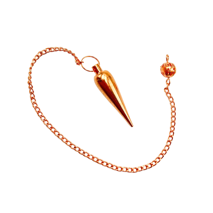 Rose Gold Dome Cone Long Point  Metal Pendulums