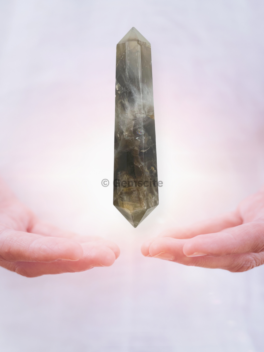 Smokey Quartz Double Point Tower-3 inch - Image 6